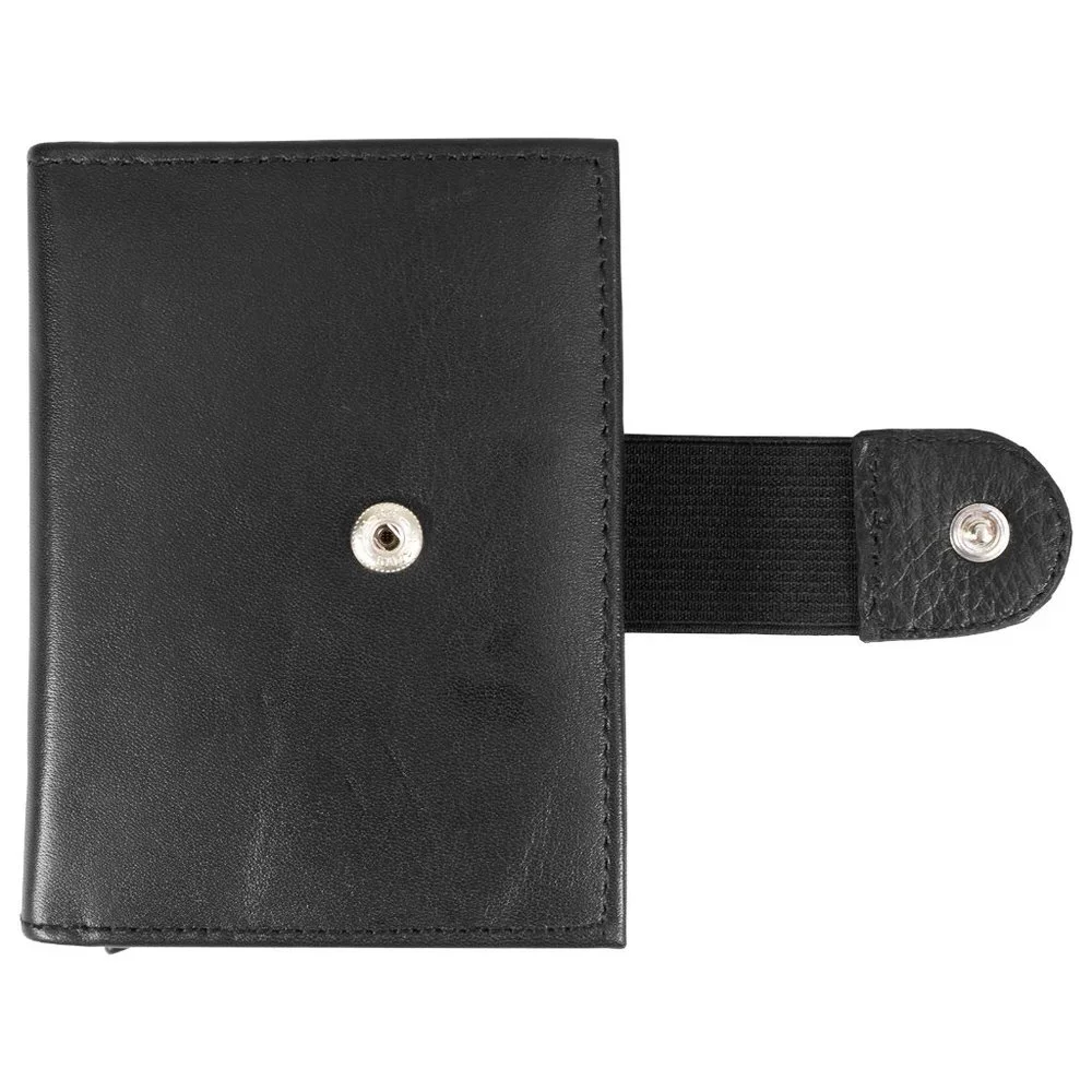 GENUINE LEATHER Automatic POP-UP Credit Card Holder with RFID Blocking